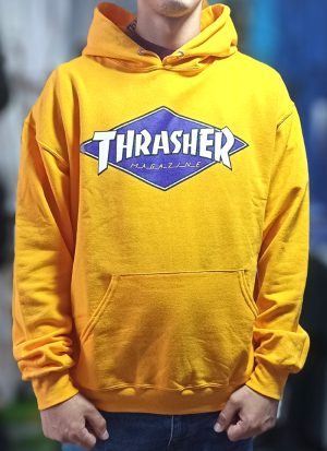 Thrasher Diamond Logo Hoodie - Yellow