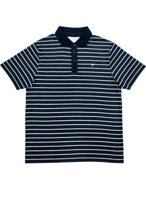 FALLEN POLO TEE - BLACK / WHITE