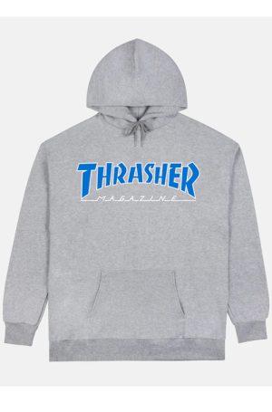 Thrasher Hoody Outlined Grey Blue